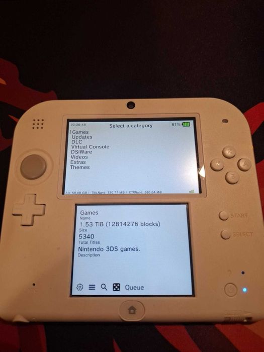 Nintendo 2ds com caixa e encartes modificada 64 GB