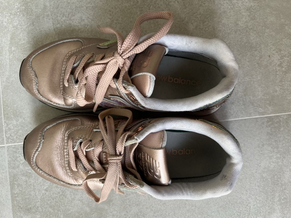 Buty New Balance 574 złote gold