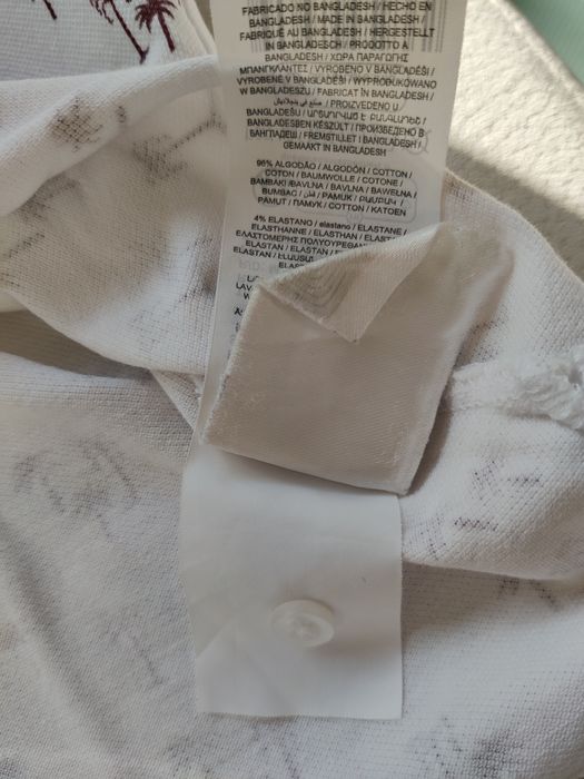 T-shirt, pólo branco, manga curta, Mo kids, 5/6 anos, 118 cm