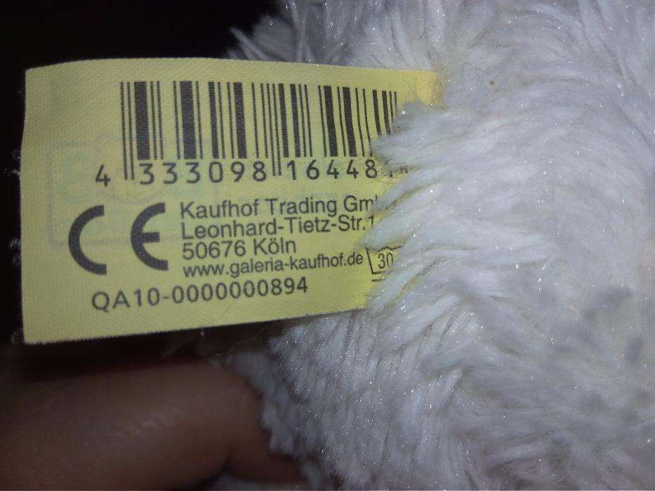 мишка белый в колпаке мягкая детская игрушка новый год дед мороз шарф