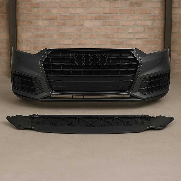 Передній бампер audi q7 4m/Audi Q7 4M/ауді ку7 2015-2019 Black +Захист