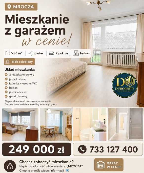 M3, mieszkanie 53,6 m², 2 pokoje, osobna kuchnia, balkon, piwnica