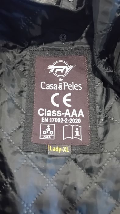 Casaco motard em pele