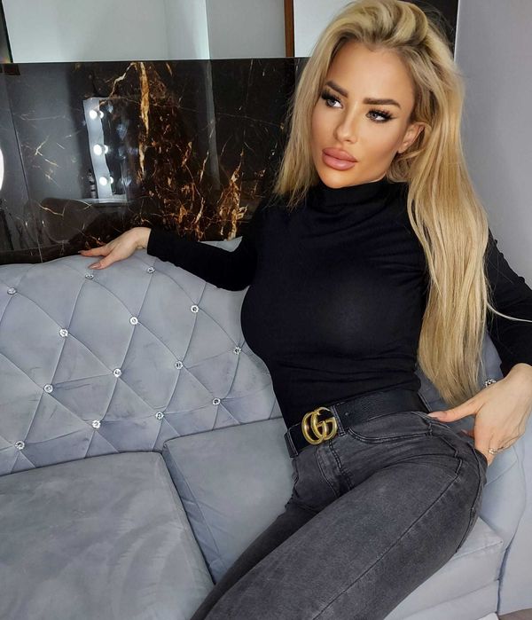 NOWY CZARNY pół golf Długi Rękaw XS/S, S/M, M/L