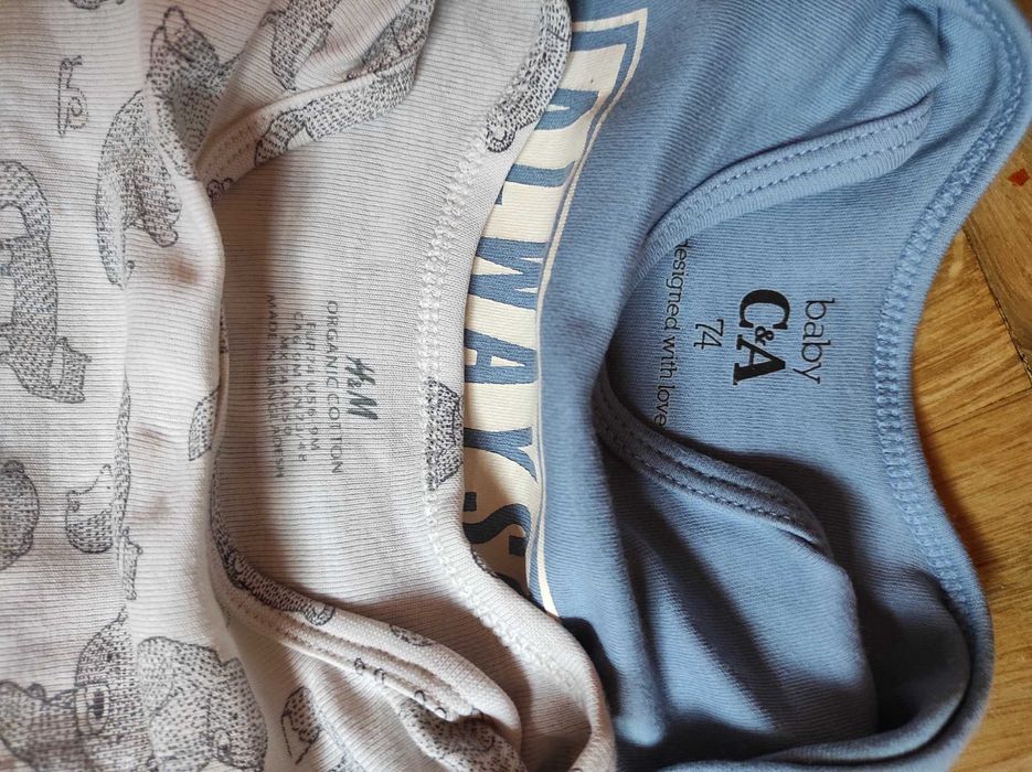 5 bodziakow z długim rękawem 74/80