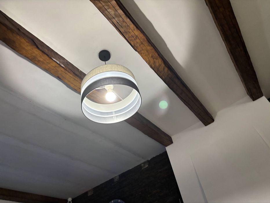 Candelabro suspenso HELEN 1xE27/15W/230V diâmetro 40 cm preto/cinzento/prateado
