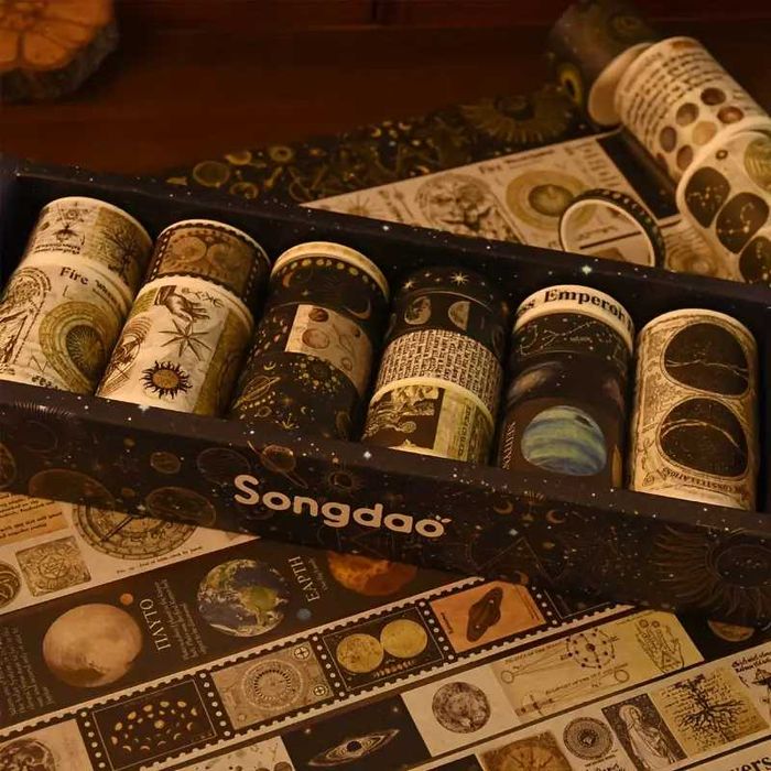 Taśma Washi Waszi dekoracyjna decoupage Zestaw 12szt długość 2m każda