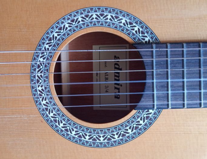 Guitarra clássica com saco e 5 palhetas