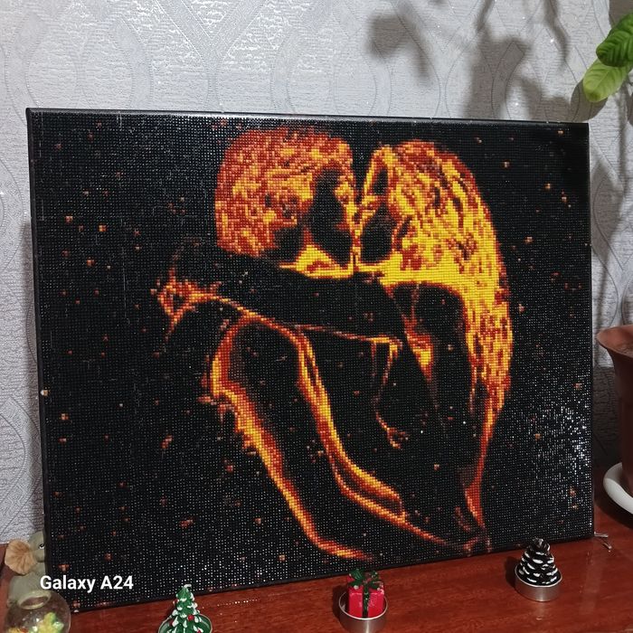 Картина, діамантова мозаїка. Полум'я кохання.