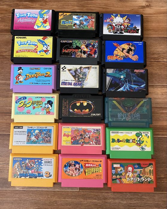 Nintendo Famicom: Tiny Toon, Batman, Metal Gear,Duck Tales,Super Mario