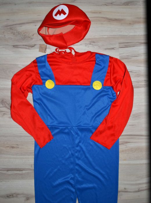 212^ Super Mario strój przebranie 9/11 Lat 134/146