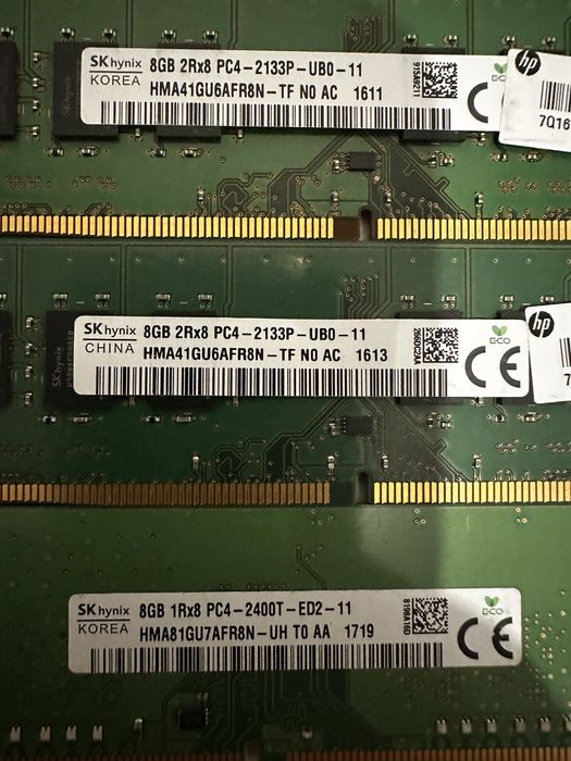 Оперативна пам'ять DDR4 8gb pc4-2133/2400/2666/3200 mhz udimm