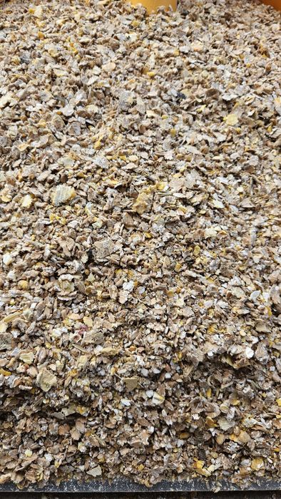 Gniecione ziarno pszenicy, mieszanka dla drobiu