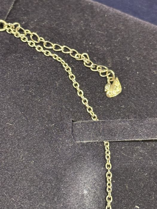Kolia Swarovski piekny srebny naszyjnik mieniący sie regulowany