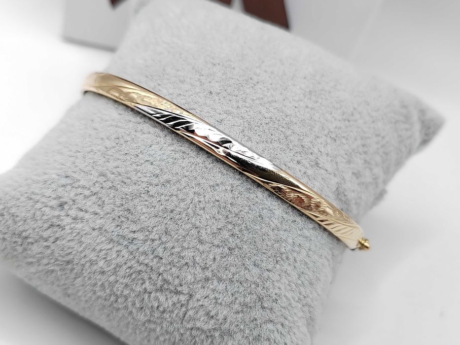 NOWA Złota Sztywna Bransoletka / Złoto 585