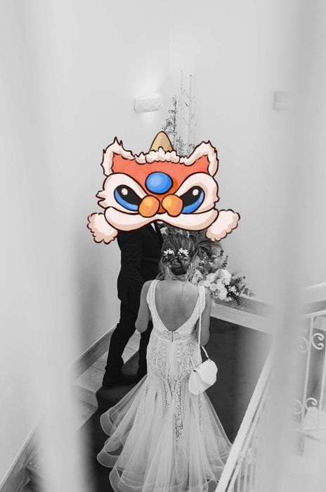 Suknia ślubna rybka