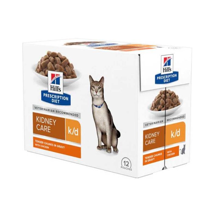 Gatos - Ração Húmida Hill's Kidney Care 12x 85g - insuficiência renal