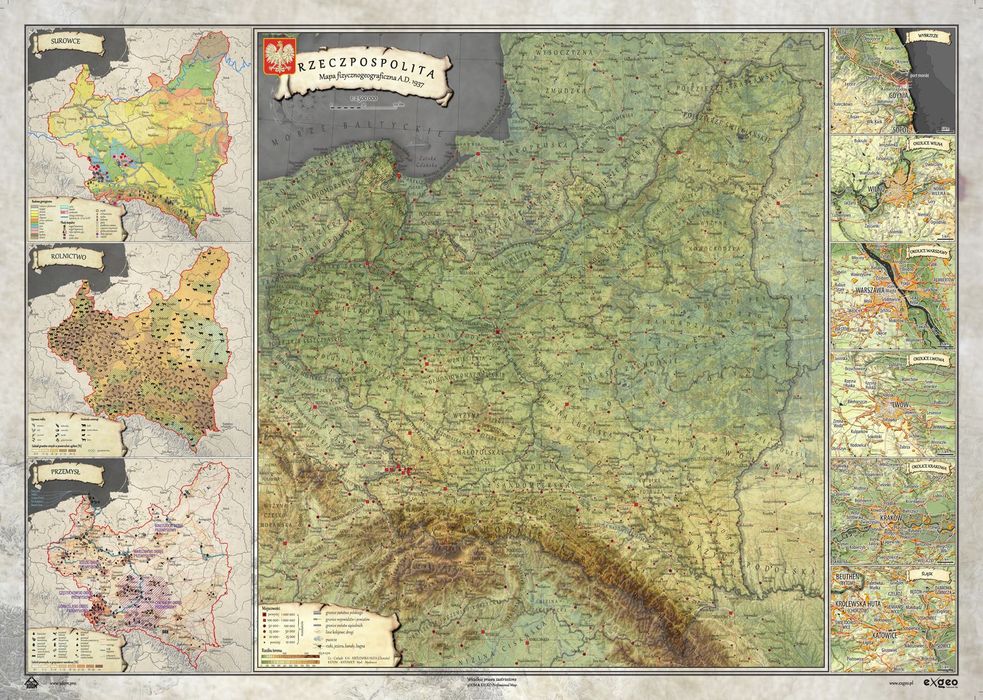 Zestaw map A3 - I i II Rzeczpospolita (1770 i 1937)