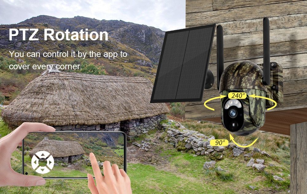 Camara 4G  PTZ Rotation