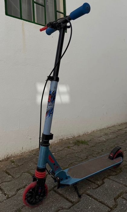 Trotinete com Travão no Guiador e Suspensão Criança MID 5 Grafismo Azul