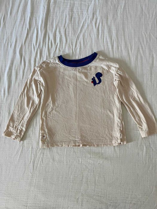 Camisola Kiabi cru com esquilo azul, manga comprida, 4 anos