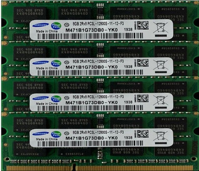 Оперативна пам'ять Samsung DDR3 32GB 1600mhz PC3L 12800s So-Dimm