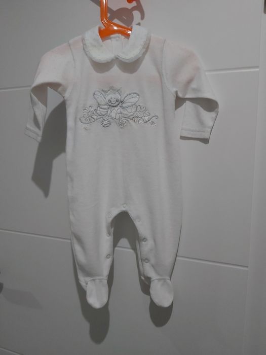 Piękne BIAŁE śpiochy z aksamitu 80 cm.