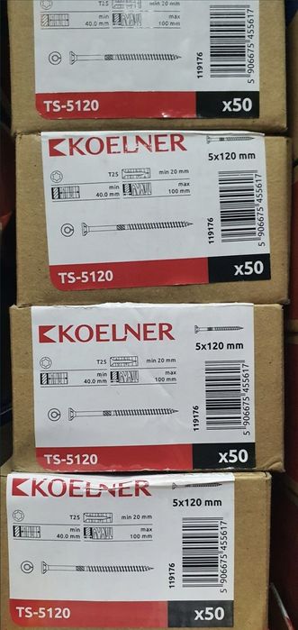 Wkret 5x120 torx ts-5120 koelner t25 wkrety 50szt klimas prawplug