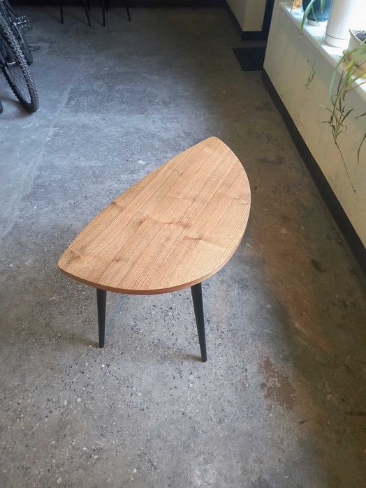 stolik kawowy ogrodowy retro vintage PRL ława patyczak fornir jamnik