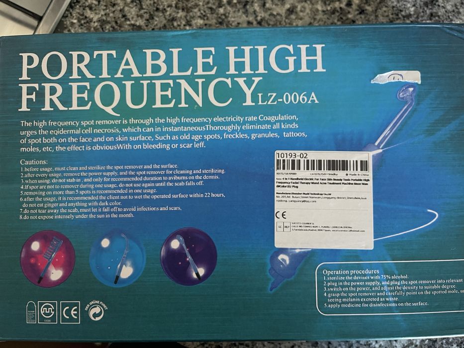 Removedor de manchas de alta frequência