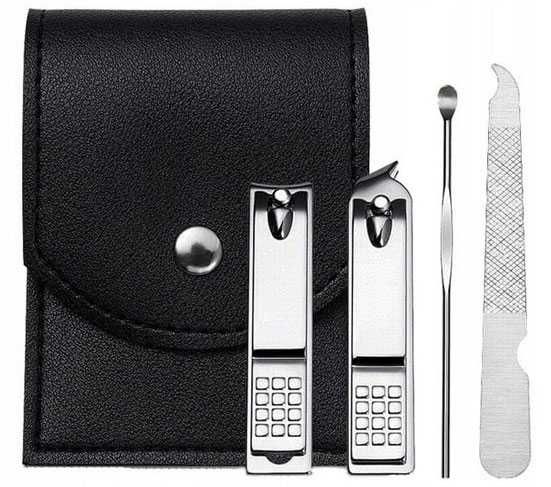 Przybornik turystyczny do manicure cążki Silver 4 el. etui