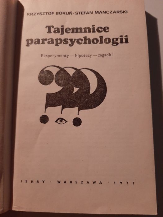 Tajemnice parapsychologii. Boruc Manczarski