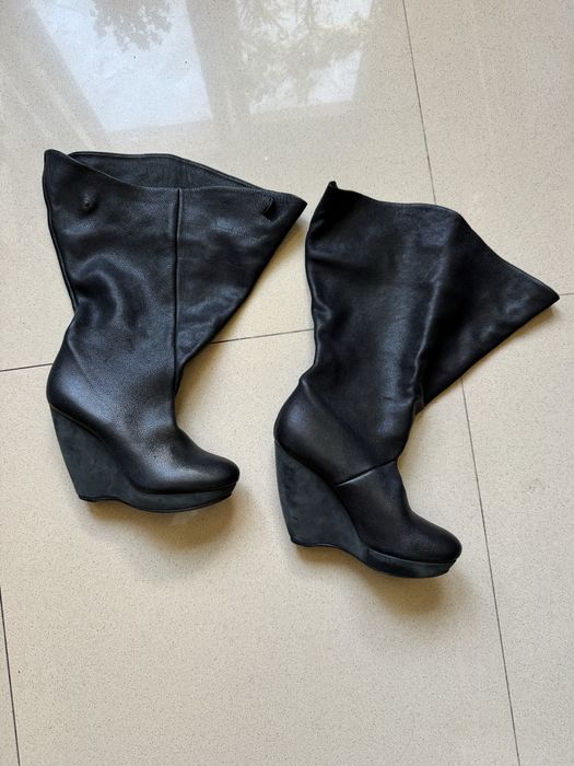 Balenciaga черные сапоги на танкетке 39.5