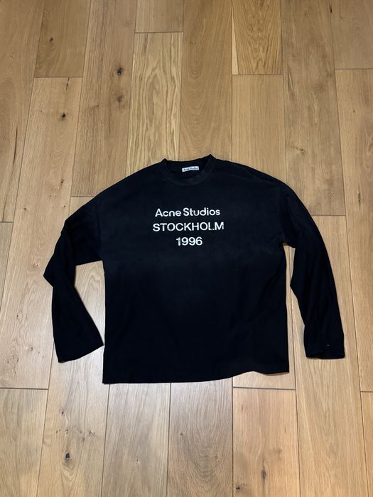 Acne Studios Stockholm 1996 Longsleeve Czarny Oversize L/XL Stan Idealny