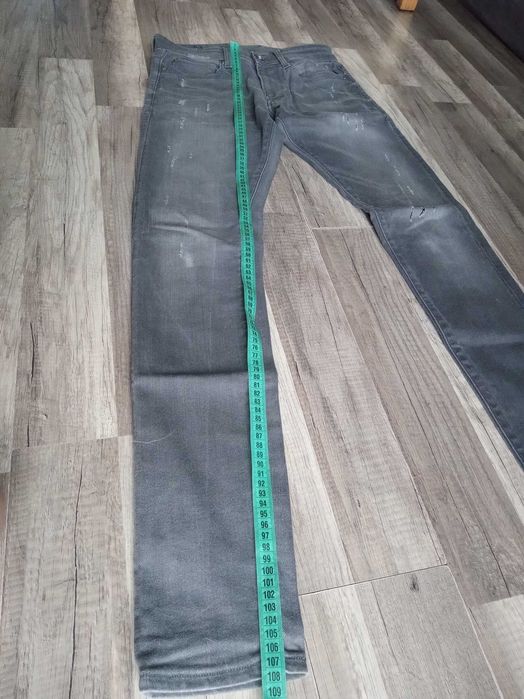 Męskie spodnie dżinsowe szare skinny 30/34