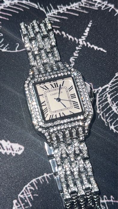 Cartier Iced Out Santos