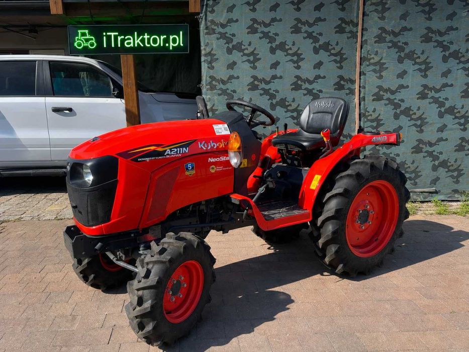 Kubota A211 N 4x4 B1-181 i B1-241 mini traktor, ciągnik, sadowniczy, szklarniowy