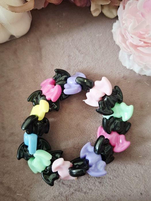 Bransoletka handmade wykonana stylu serialu Wednesday