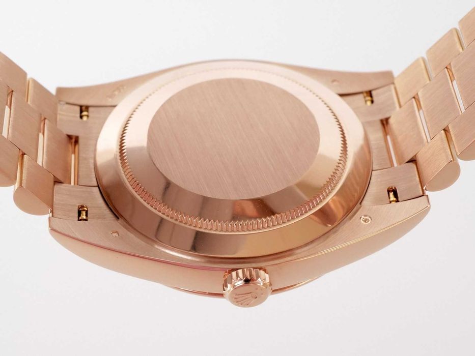 Rolex Day-Date 40 Rose Gold 18K Chocolate Brown Roman Dial