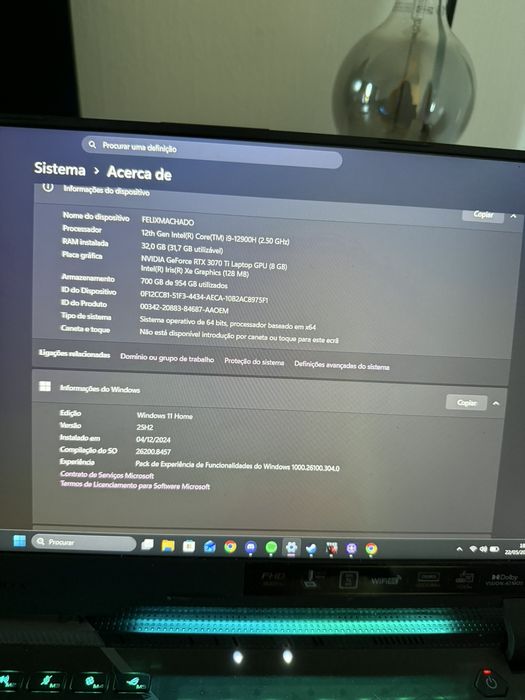 ASUS ROG Strix SCAR 15 G533ZW – i9 / RTX 3070ti / 32gb DDR5