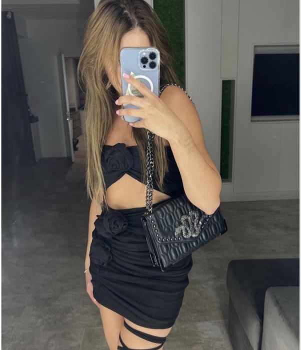 Сумка Aldo черная змея