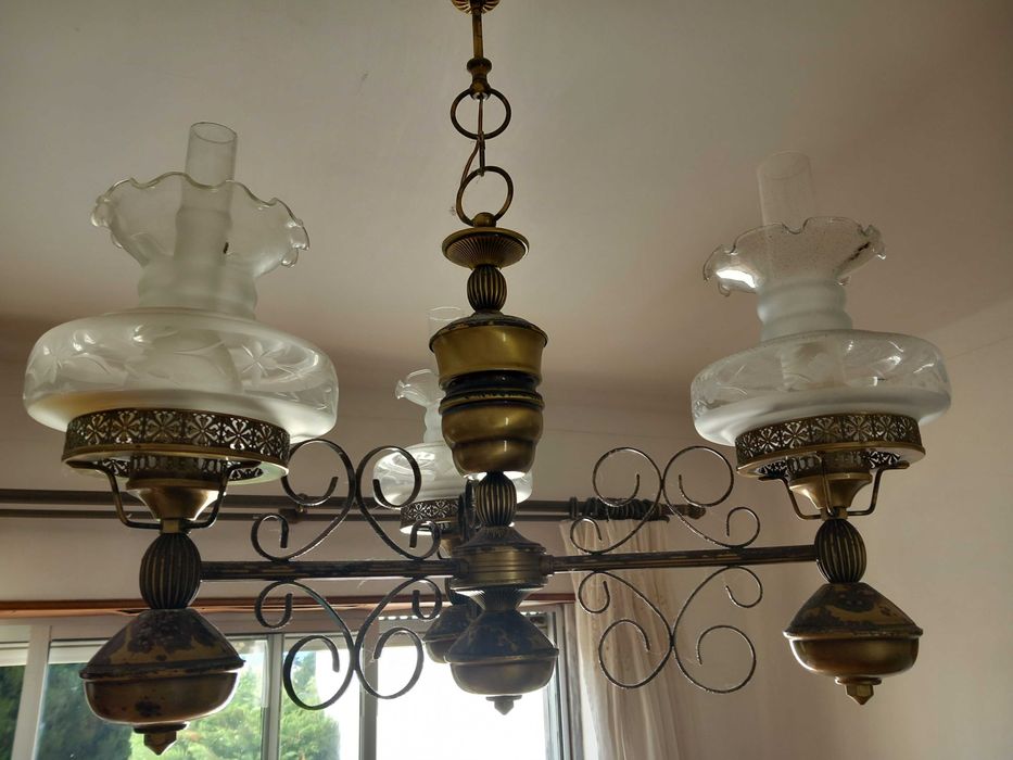 Candeeiro de teto x2, 3 lampadas e 5 lampadas