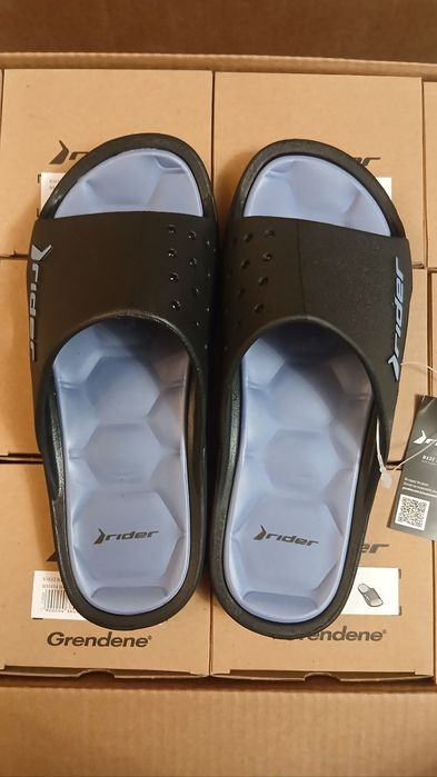 Шльопанці Rider Bay Black/Blue колекція 2026