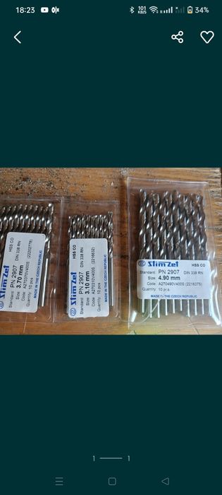 Pakiet wierteł do metalu