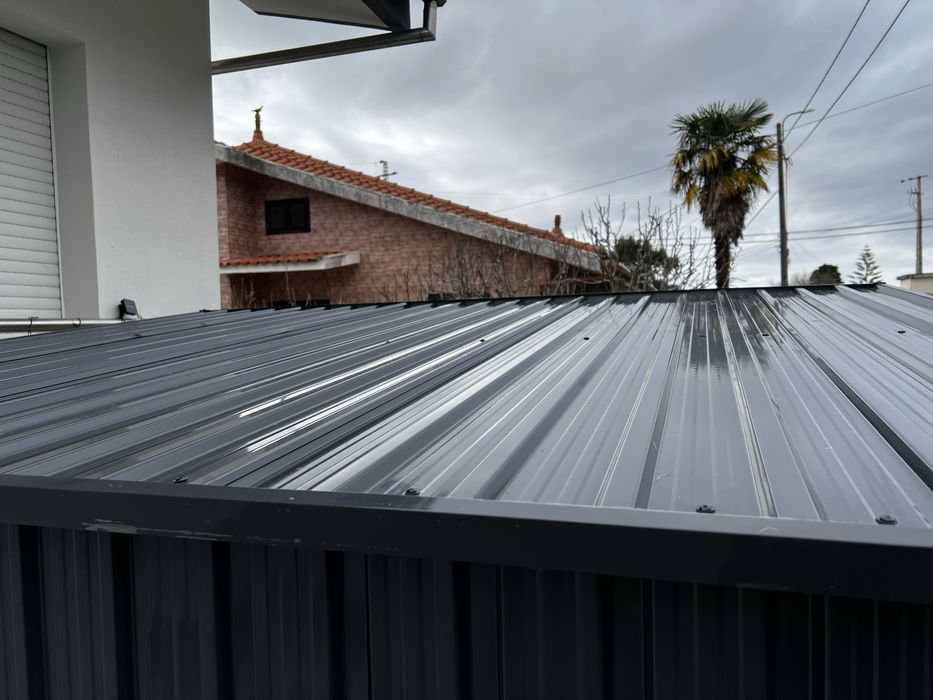 Abrigo de ferro Cinzenta Antracite 199x238x193