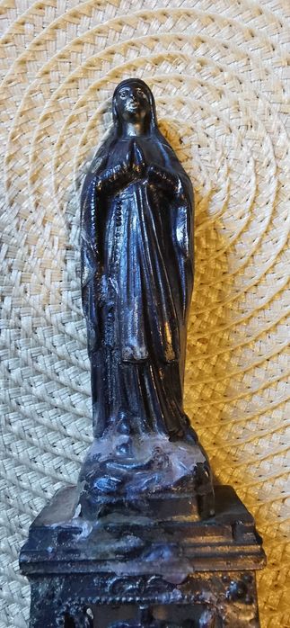 Figurka Matki Boskiej. Antyk. 100 % Oryginał. Cyna