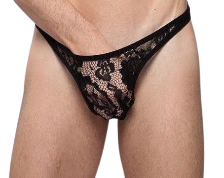 Męskie Stringi Koronkowe - Seksowna Bielizna - 3XL