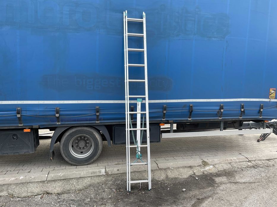 Drabina aluminiowa 2x11 ALOSS wysokość robocza - 6,50 m -II Gatunek