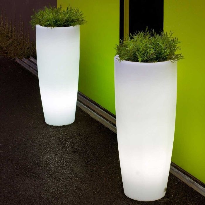 Vasos led cores fibra plastico
