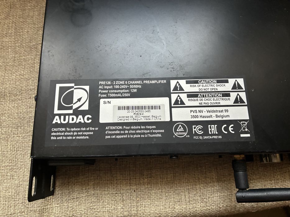 Audac Pre 126 pre amp 206